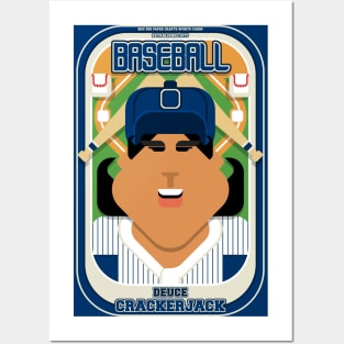 Baseball Blue Pinstripes - Deuce Crackerjack - Indie version Posters and Art